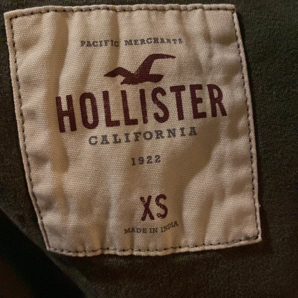 Hollister 🔥 Green Anorak Twill/Denim style Jacket - Picture 6 of 6